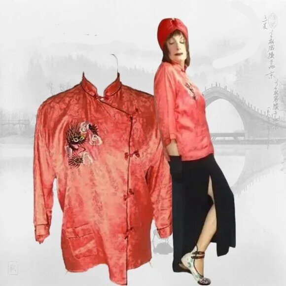 Embroidered Floral Ankle Strap Flats with Asian Vibe, DOUBLE Straps! - Picture 4 of 11